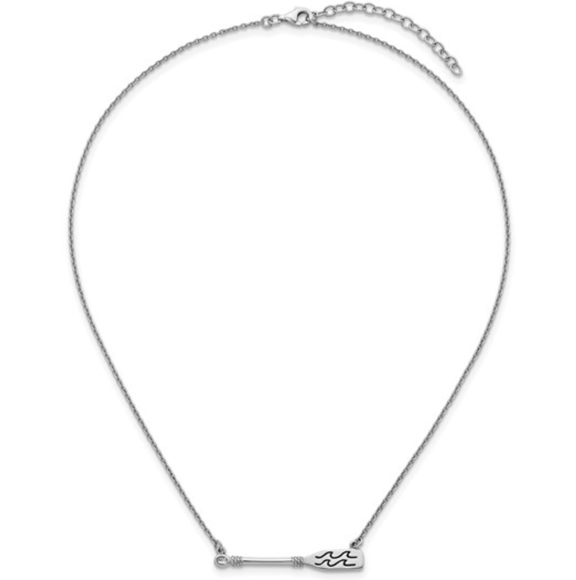 Silver paddle pendant