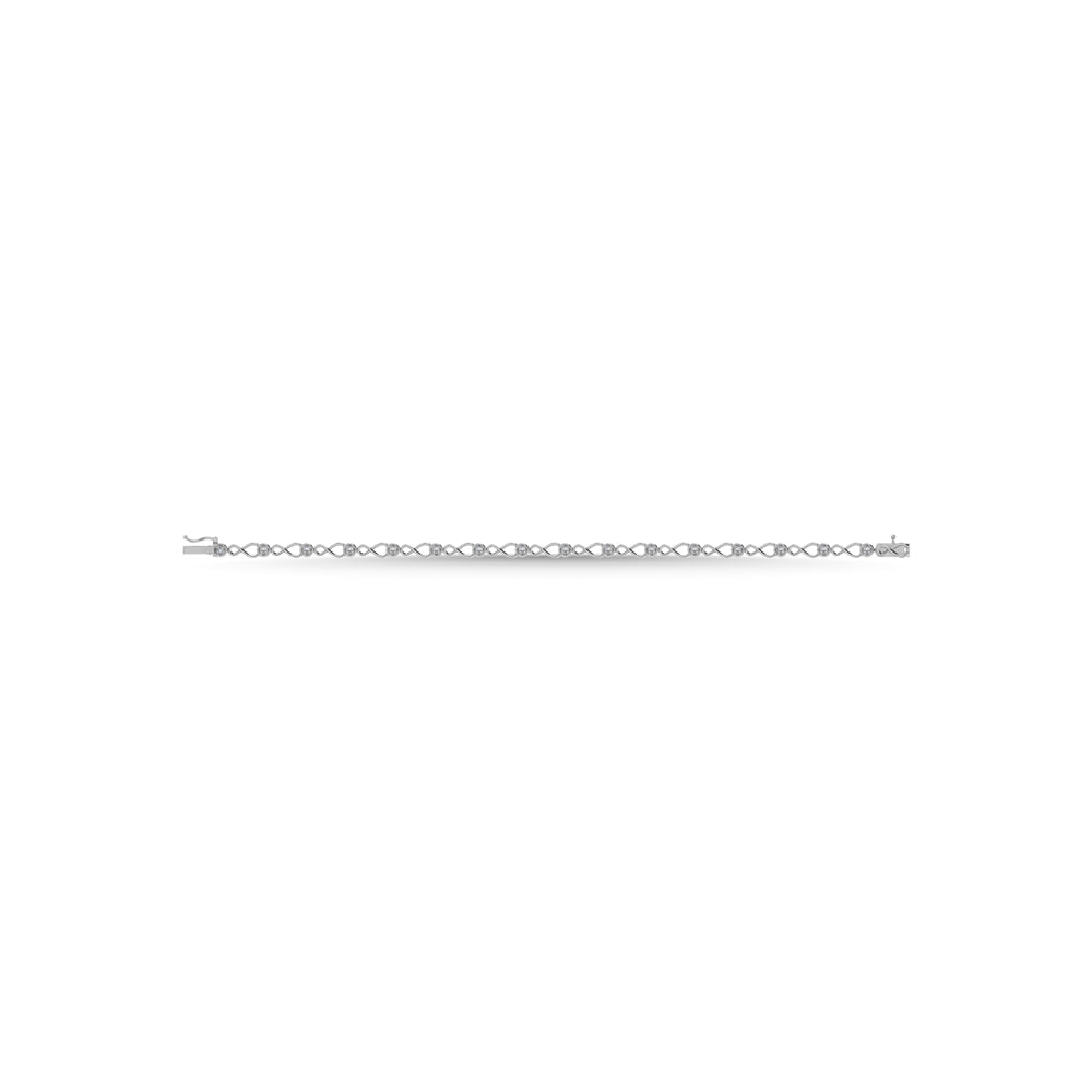 10K White Gold Diamond 1/4 Ct.Tw. Fashion Bracelet