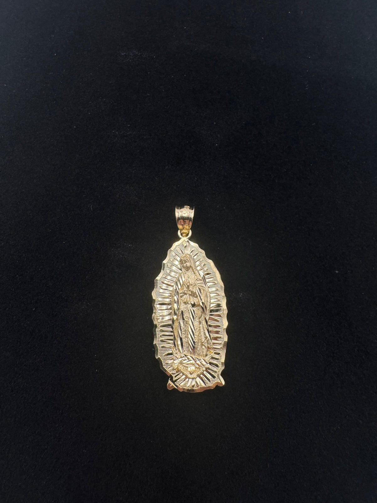 37MM VIRGIN MARY PENDANT 14K