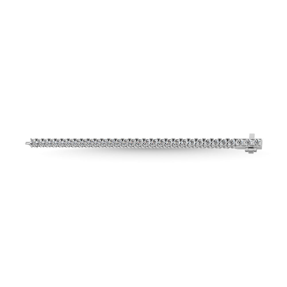 10K White Gold Lab Grown Diamond 4 Ct.Tw. Illusion Tennis Bracelet (9CT Look)