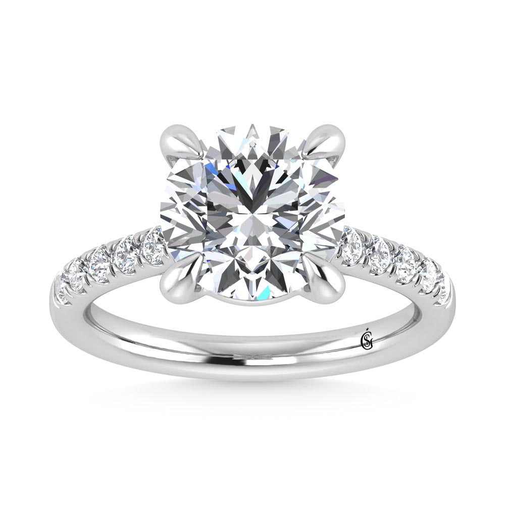 14K White Gold Labgrown Diamond 4 1/3 Ct.Tw. Engagement Ring