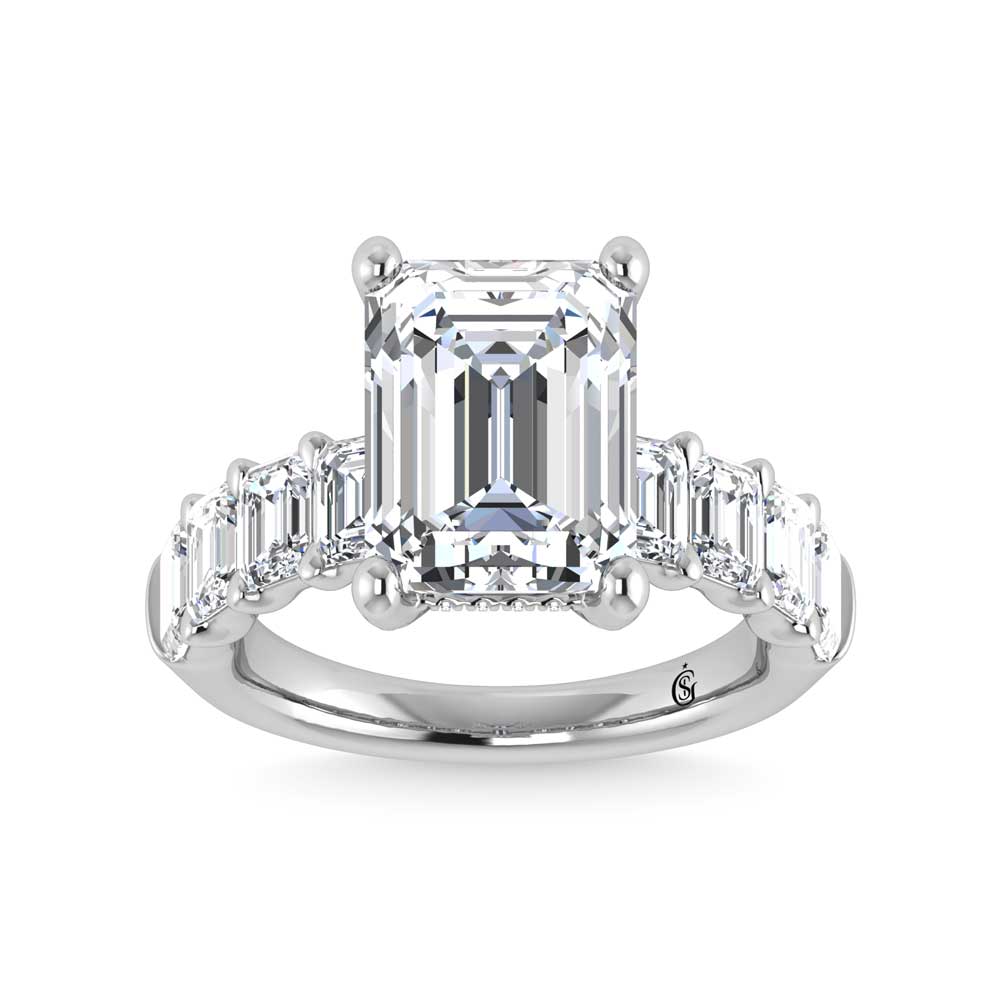 14K White Gold Lab Grown Diamond 4 3/4 Ct.Tw. Engagement Ring