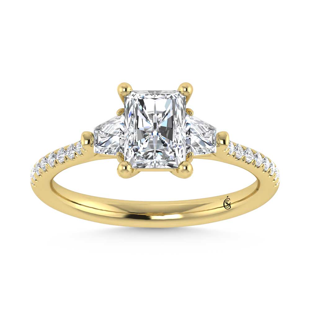 10K Yellow Gold Lab Grown Diamond 1 3/8 Ct.Tw. Engagement Ring