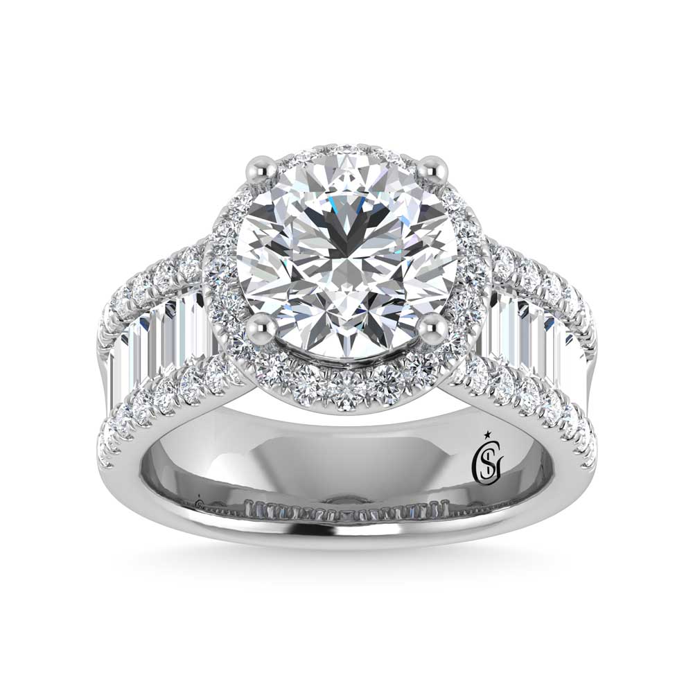 14K White Gold Lab Grown Diamond 4 5/8 Ct.Tw. Engagement Ring