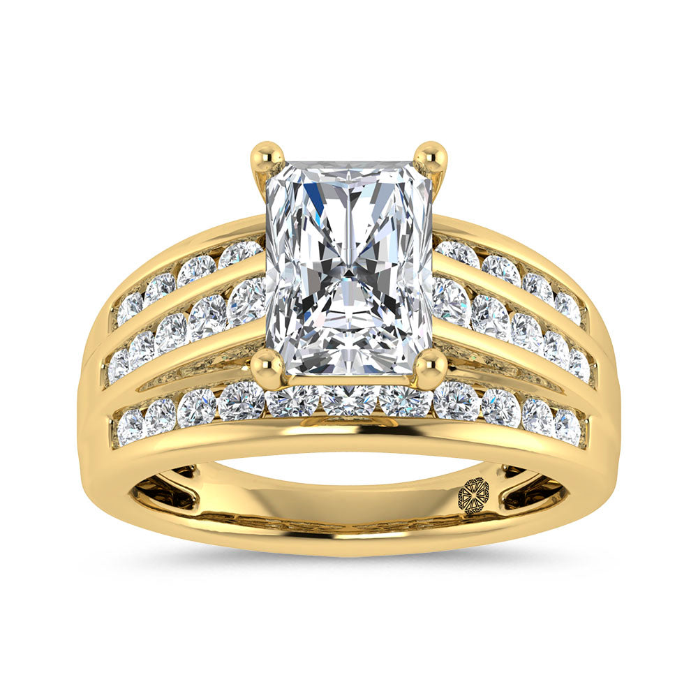 10K Yellow Gold 3 Ct.Tw. Radiant Center Labgrown Diamond Engagement Ring