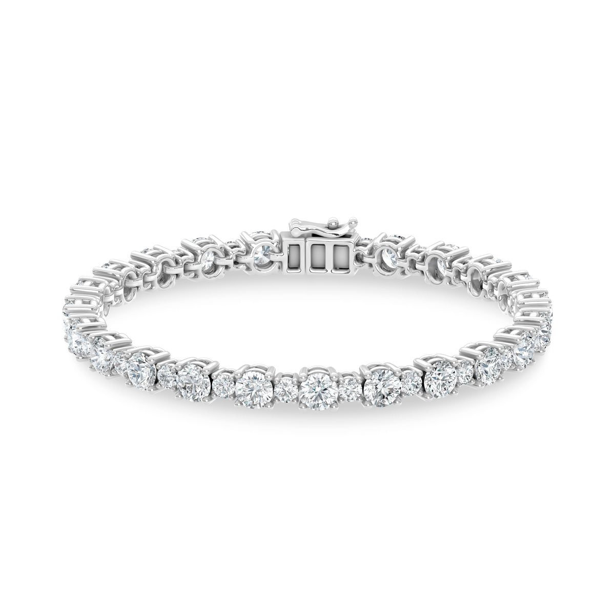 14K White Gold Lab Grown Diamond 10 Ct.Tw. Fashion Bracelet